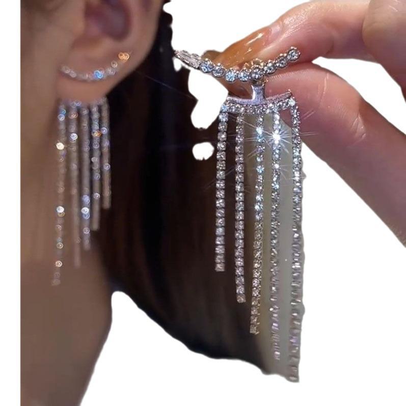 925 Silver Needle Long Tassel Earrings for Women - Korean Style, High-End, Popular and Versatile