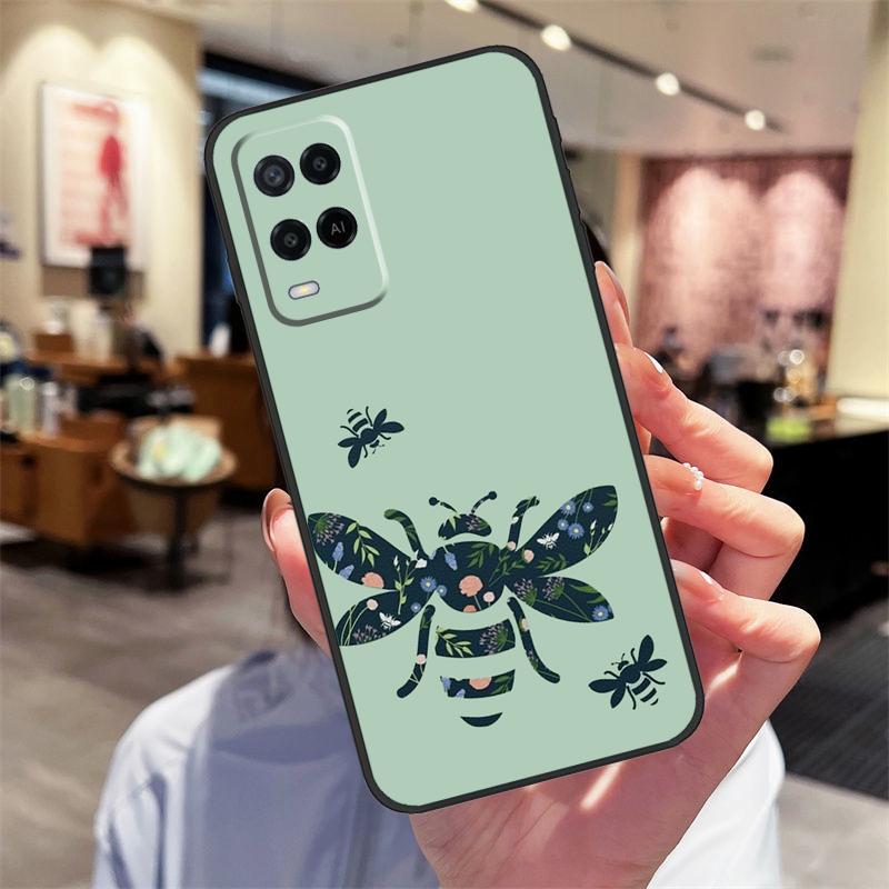 Bee Bumblebee Pattern Case For Oppo A40 A60 A80 A18 A38 A58 A78 A98 A16 A76 A96 A15 A17 A77 A74 A94 A54 A57S Cover