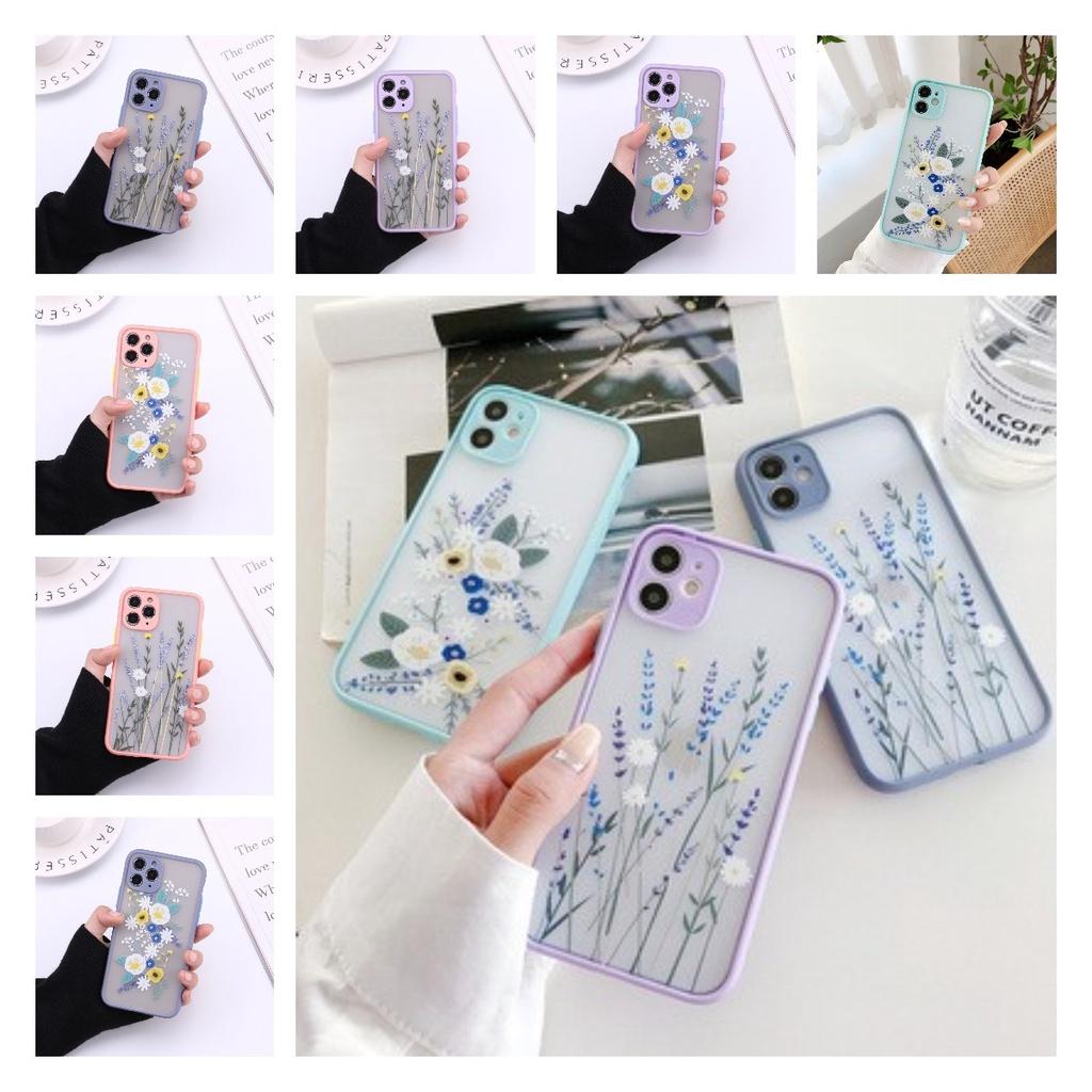 Lavender Floret Iphone13 Protective Case Soft Silicon Transparent Back Cover Shockproof Matte Anti-skid