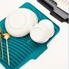 Tappetino Drenante in Silicone, Tappetino Leggero per Asciugare i Piatti, Tappetino Drenante Pieghevole, Sottopentola Antiscivolo Resistente al Calore con Isolamento Termico, Tappetino Drenante per Utensili