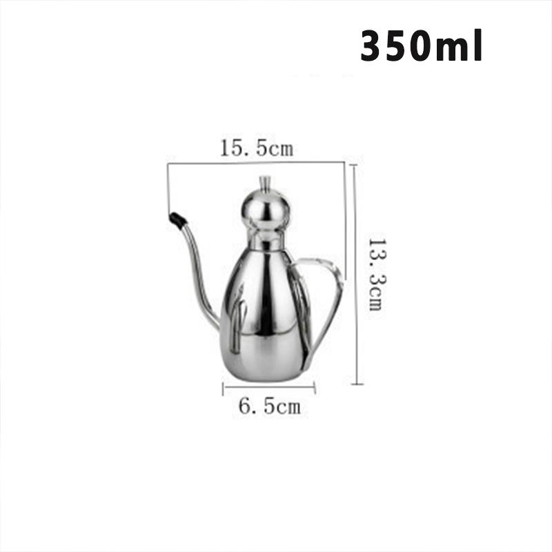 

304 Stainless Steel Oil Can Drum Type Leakproof Seasoning Container with Cap Kitchen Storage Pot for Soy Sauce Cooking Tool