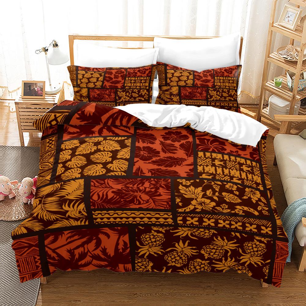 Home Textile Splicing Quilt Cover Digital Printing Three-Piece Set 3D