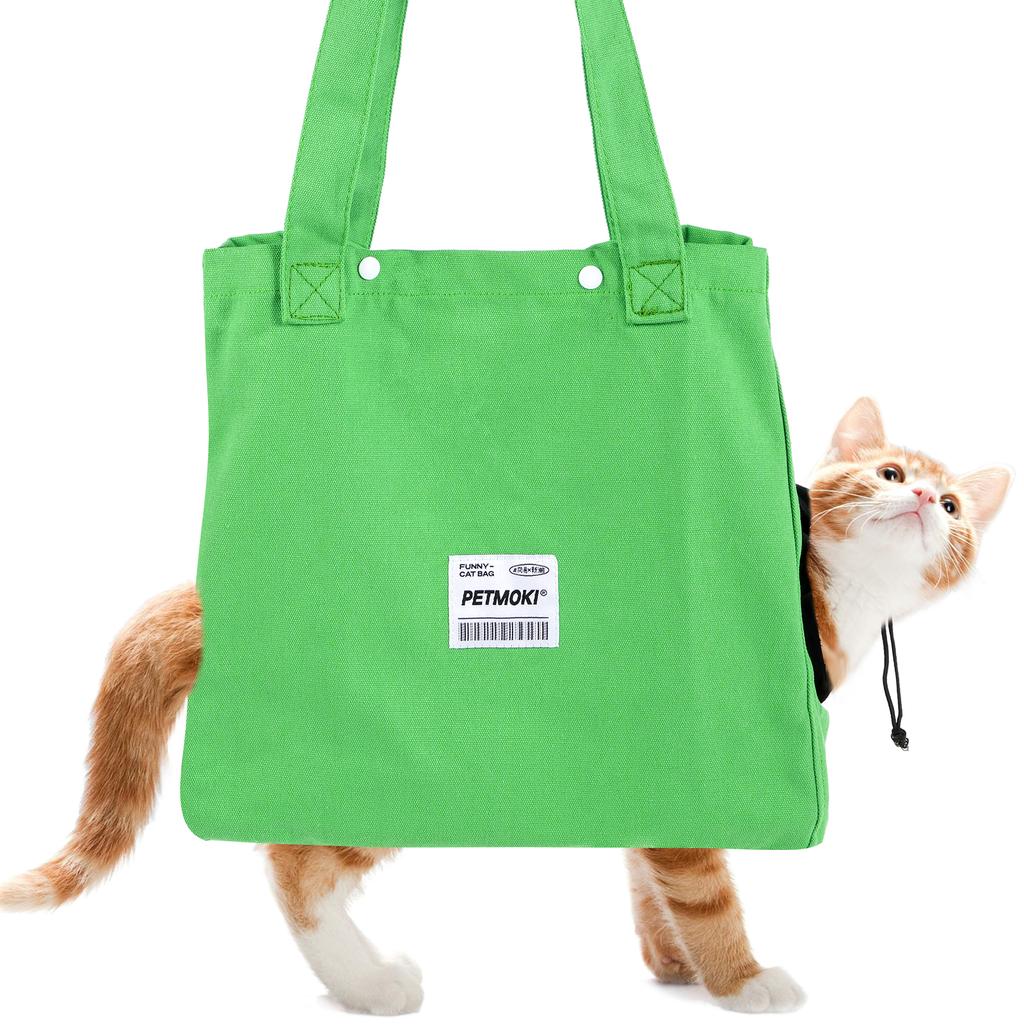 New Cat Carrier Bag Canvas Cat Shoulder Carrying Bag Breathable Portable Cat Carrier Pouch Multipurpose Cat Travel Carrier Bag