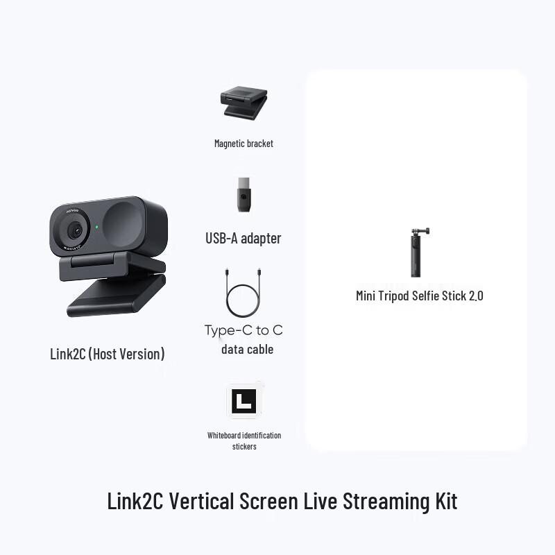 Insta360 Link 2C AI 4K Webcam with Tripod