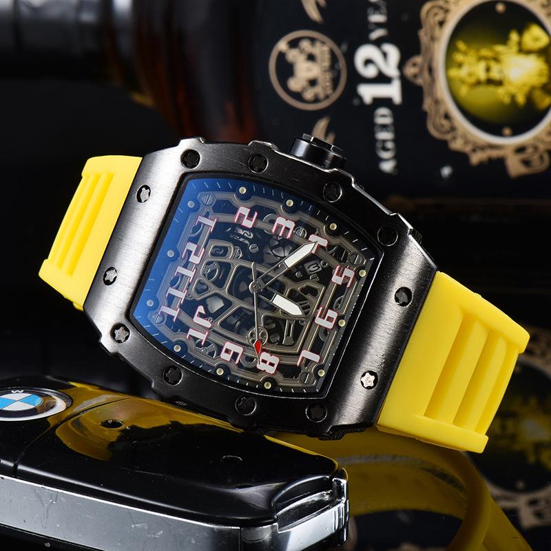 Barrel-Shaped Unisex Quartz Watch with Hollow Non-Mechanical Pointer and Single Calendar