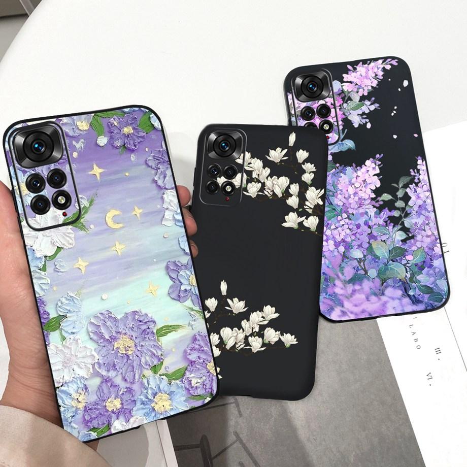 Für Xiaomi Redmi Note 11 4G Hülle Weiches Flüssigsilikon Süße Katze Schöner Stoßfänger Fundas Für Xiaomi Redmi Note 11 Pro Note11s 4G 5G
