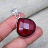 Red Garnet Natural Gemstone Jewelry Handmade Pendent 925 Solid Sterling Silver Gift For Her
