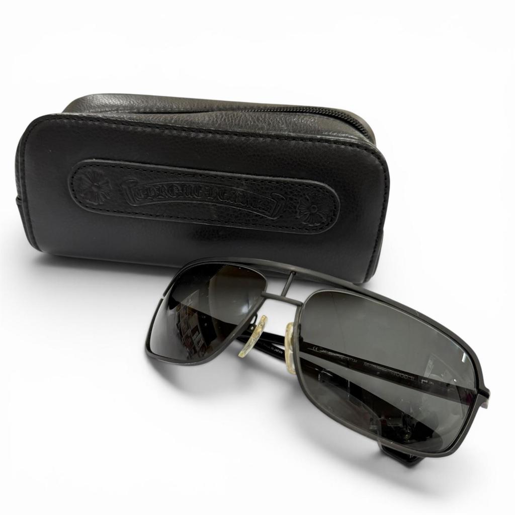 Very Good CHROME HEARTS sunglasses MORNING WOOD II black 925 Used