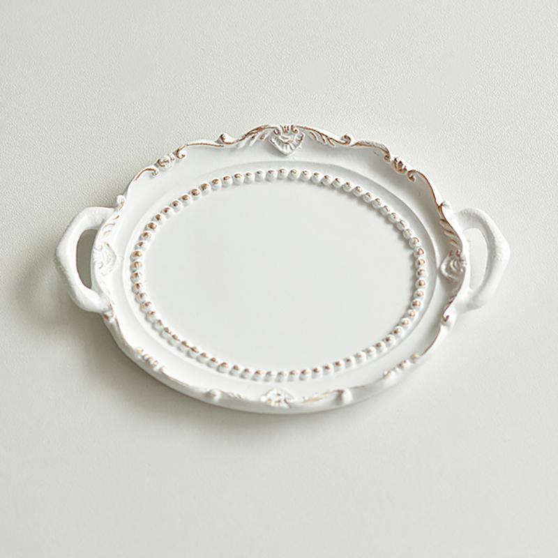 

Декоративная тарелка для ювелирных изделий, скандинавское ожерелье, серьги, лоток для хранения реквизита для фотографий, поднос для демонстрации ювелирных изделий, эстетический декор для комнаты, аксессуары белый