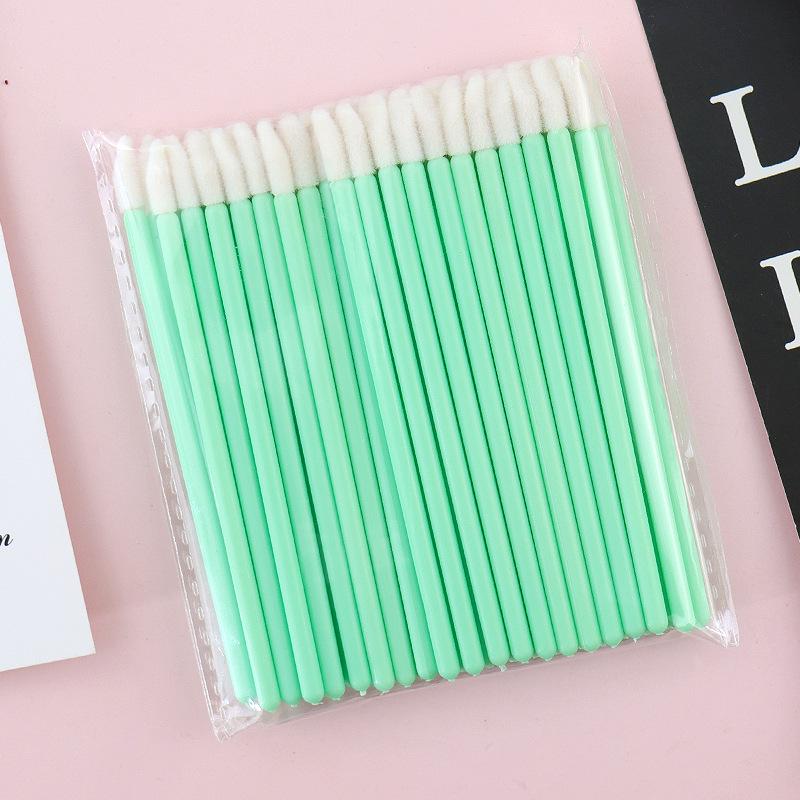 

50-Pack Grafting Eyelash and Lip Brush Set - Solid Rod & Slanted Mousse Brushes