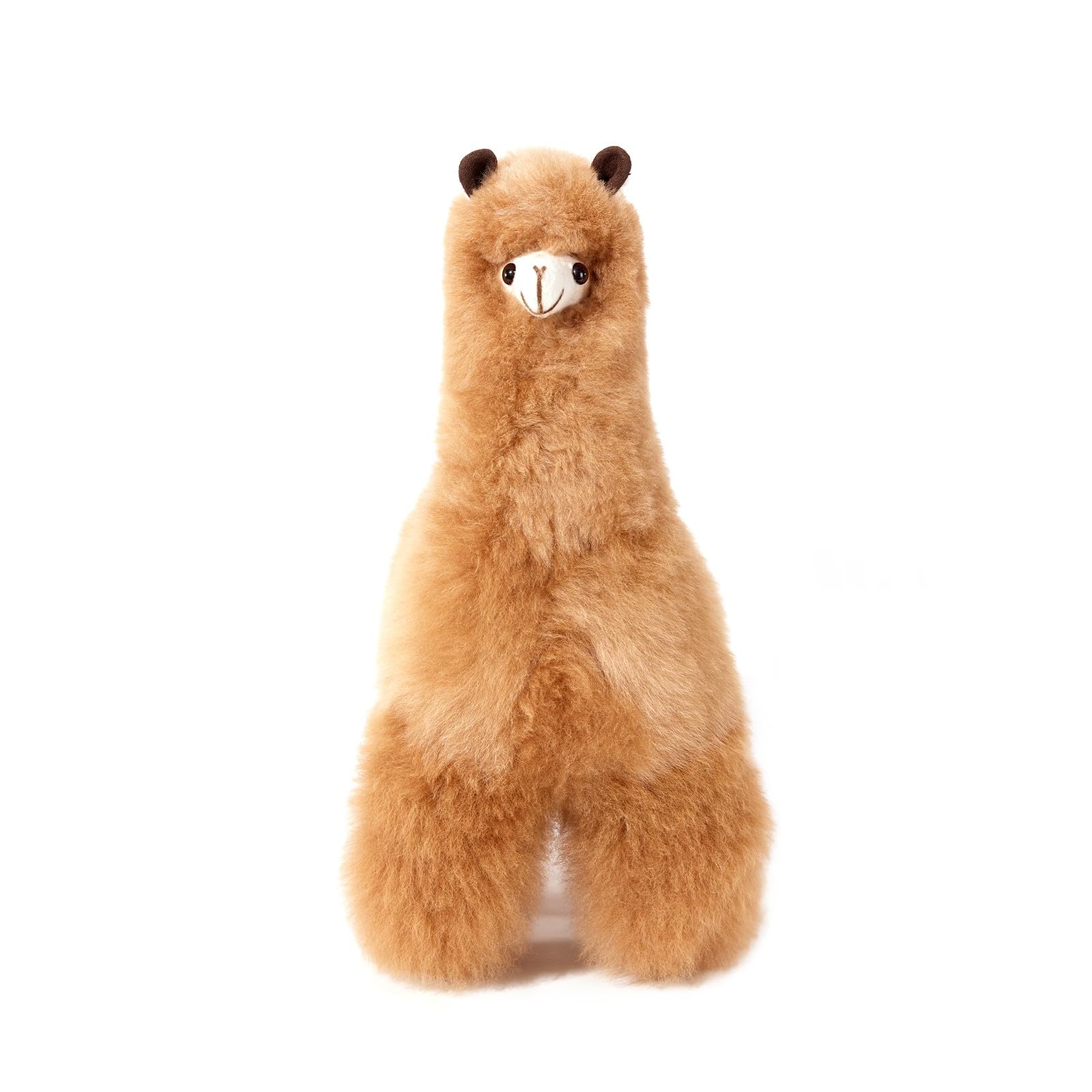 

INJOI Alpaca Plush Toy (B) - Fluffy, Cute, Handmade, Rare, Natural Alpaca Fur, Perfect Gift for Anniversaries and Special Occasions (45cm, Brown,
