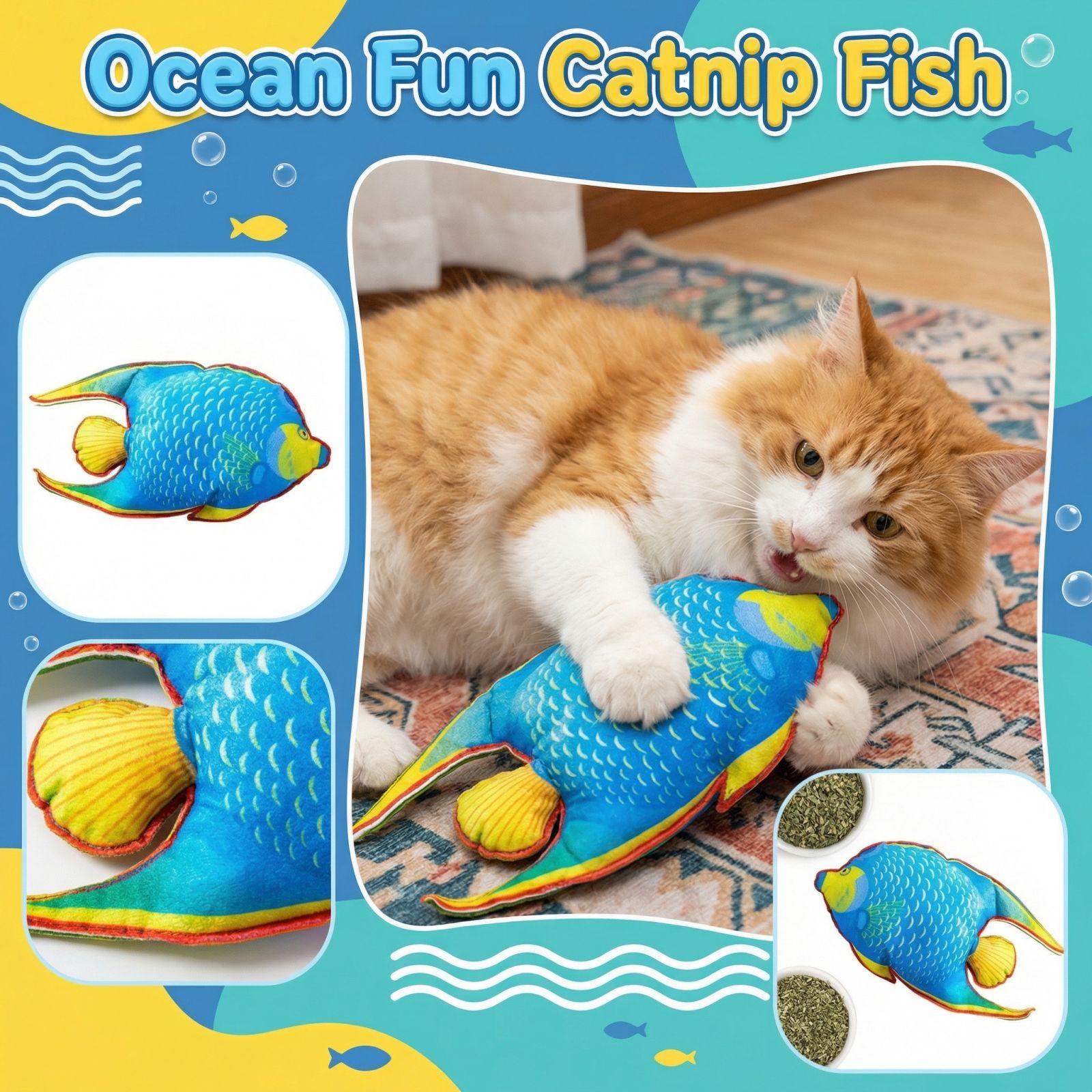 Игрушки для кошек Симуляция рыбы Мята Скука Издавать звук Игрушки для домашних животных One Size