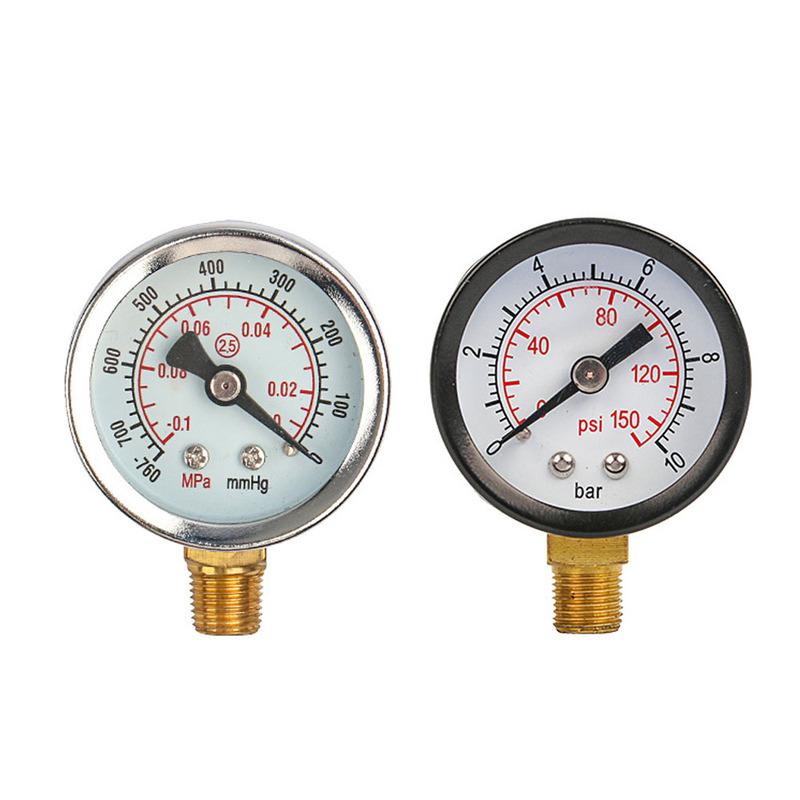 -0.1~0 MPa Vacuum Pressure Gauge 1/8 Inch NPT 0-150psi Pressure Gauge for Air Pump Oil Water Separator Filter Pneumatic Tools