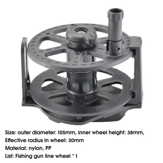 Angelrolle Klappgriff Leichtgängig Einstellbar Speerfischen Schnurrad Angelzubehör