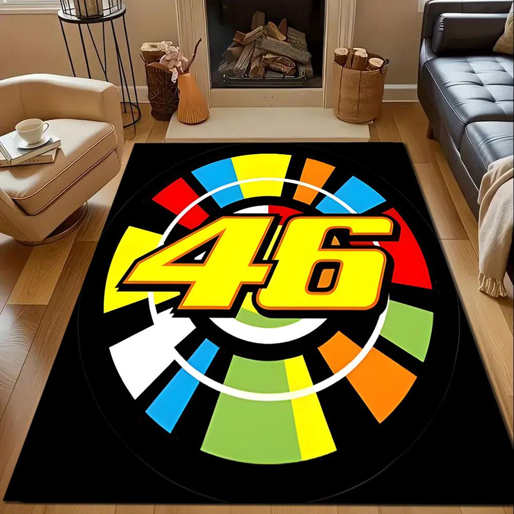 Colorful Number 46 Design Patterned carpet, non slip mat suitable for living room and bedroom sofas