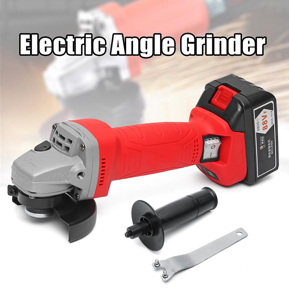 48V 100mm Electric Angle Grinder Cordless Cutting Tool Rechargeable 8800mA Battery 11000r/min Multi-function Angle Grinder Kit