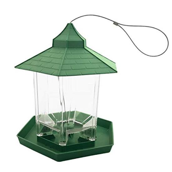 

Skycabin Bird Feeder Outdoor Hanging to know the food large feed can hold about 1kg of Wild bird bird feeding stand [Easy capacity, space, food]