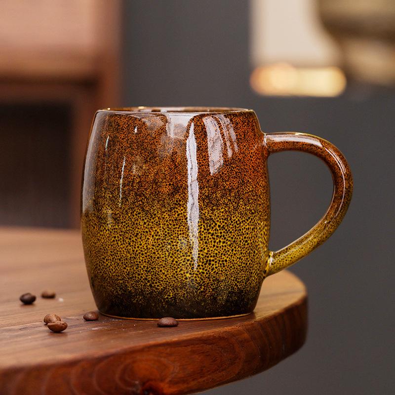 Large Retro Kiln Coffee Cup American Ceramic Cup Large Capacity Mug