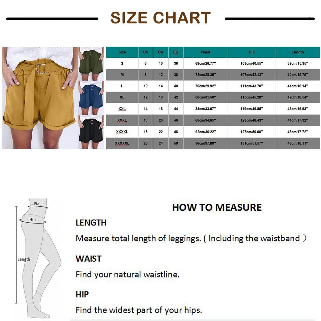 Women's Summer Relaxed Solid Color Tie Elastic Pocket Casual Shorts Pants