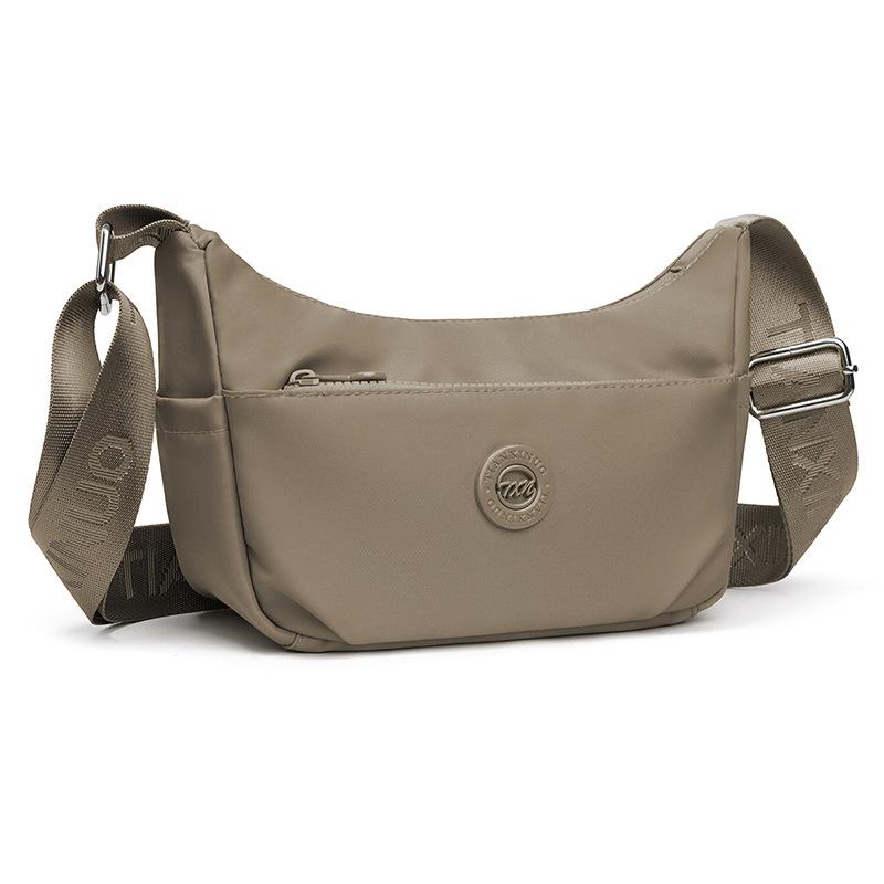 Leichte Nylon-Umhängetasche für Damen, lässige Schulterhandtasche mit verstellbarem Riemen