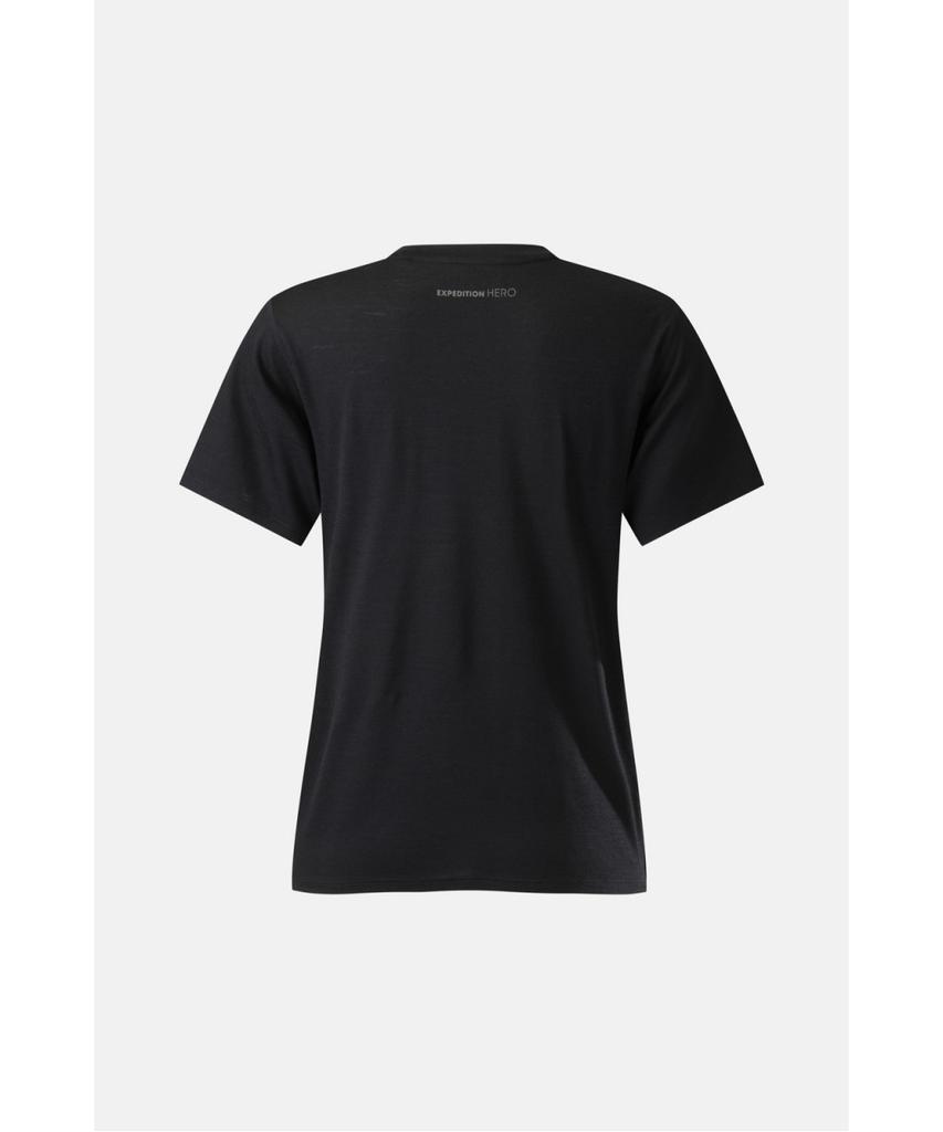 Koolongseupocheu Hero Women'S Merino Wool Short Sleeve Round T-Shirt Jktcx26056Blk