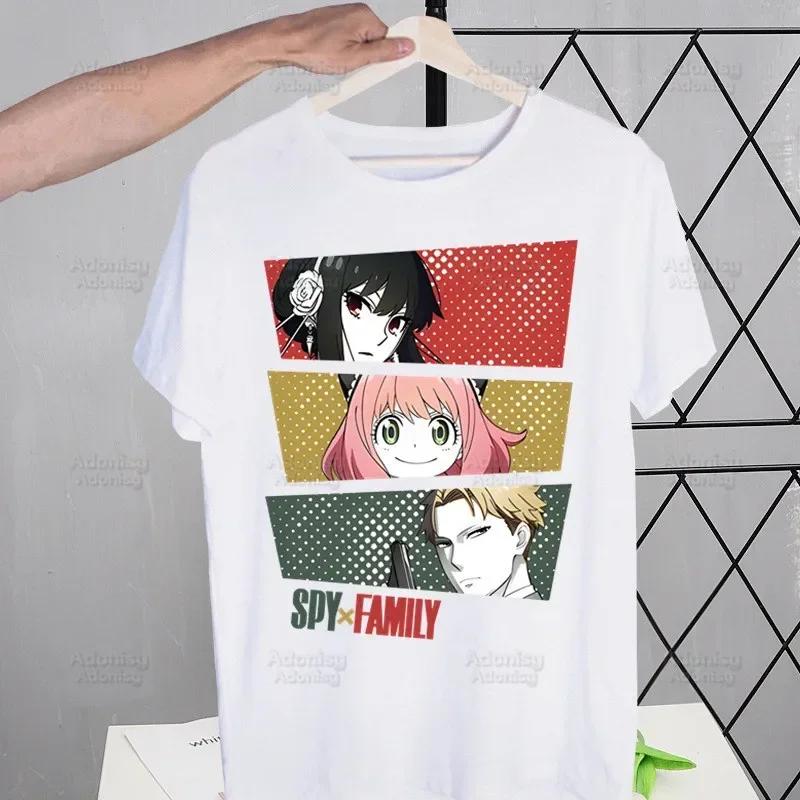Japanese Anime Spy X Family Anya T Shirt Men Retro Washed Tops Tees Harajuku Tshirt Streetwear Hip Hop Male T-shirts