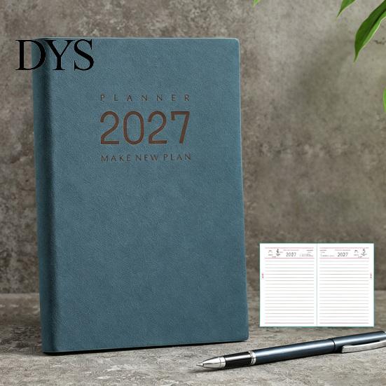 2027 Daily Planner Monthly Agenda, Vintage Sheepskin Texture Cover, Thick Paper Journal Notebook Book for Business Office And Personal Academic Task