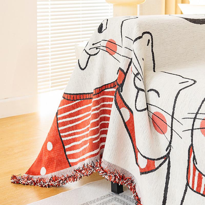 Chenille Anti-Scratching Sofa Towel Four Seasons Universal All-Inclusive Sofa Cover Dust Cover One-Piece Sofa Cover Cloth