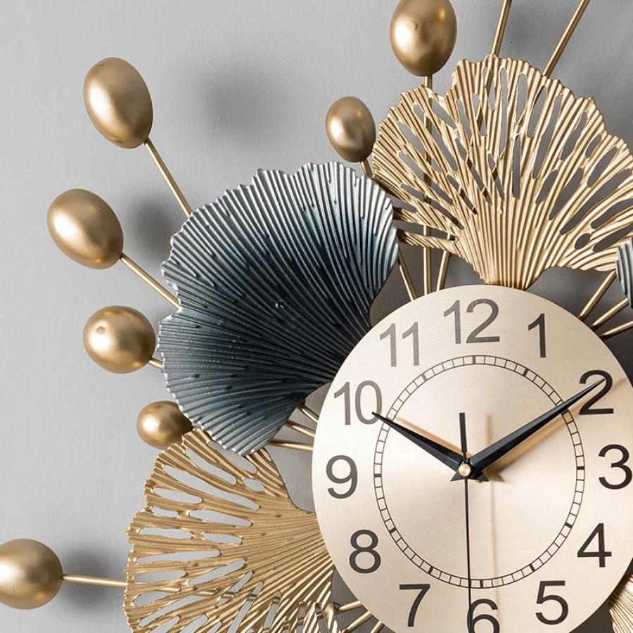 Bedroom Wall Clock Home Decor Living Room Creative Golden Nordic Stylish Wall Clock Modern Design Horloges Murales Home DeR7M7V9