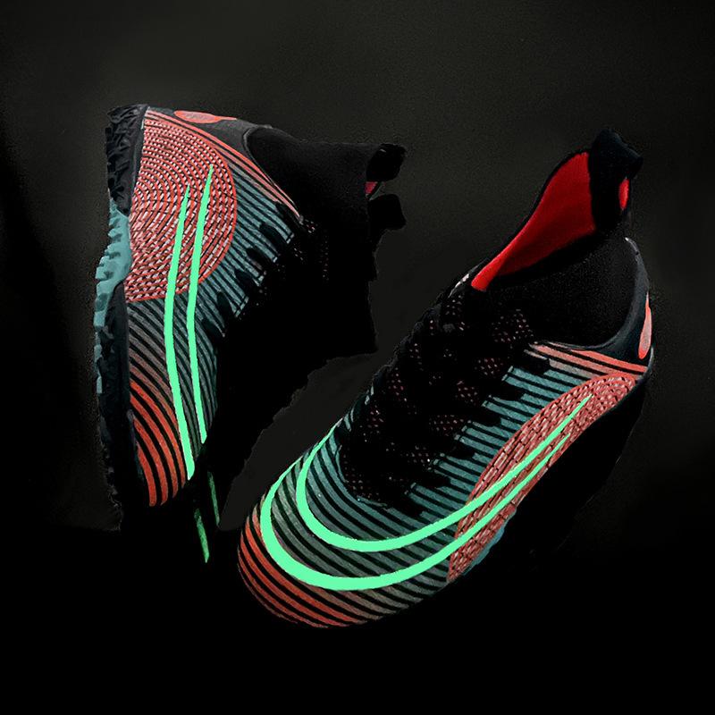 Sports broken children's sneakers girls a nail men's game high-top 2025 football shoes luminous new training