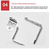 4PCS Furniture Stainless Steel Corner Code 90 Degree Right Angle Wardrobe Table and Chair Fixed Bracket Square Angle Iron