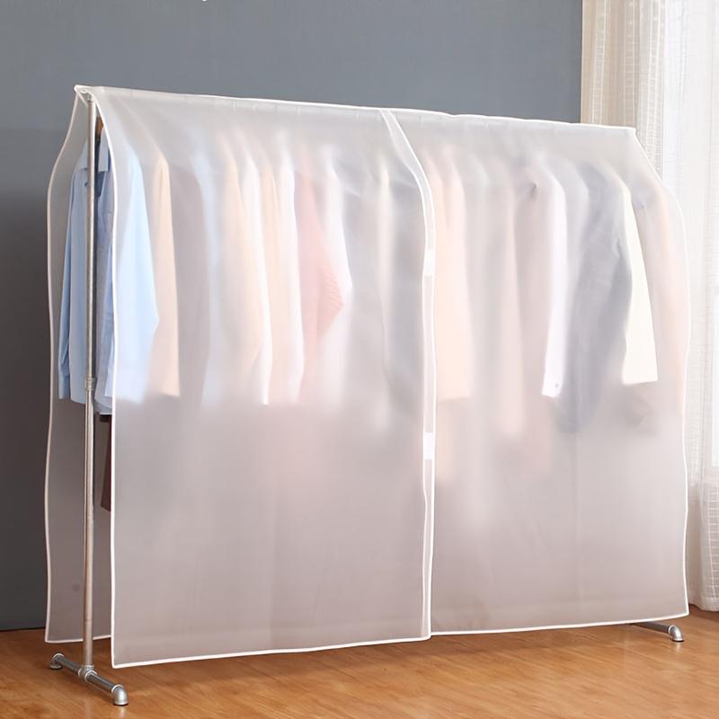 Large Garment Bag,Clear Hanging Closet Protector with Zipper Closure,Dustproof Wardrobe Storage Cover for Bedroom Clothing