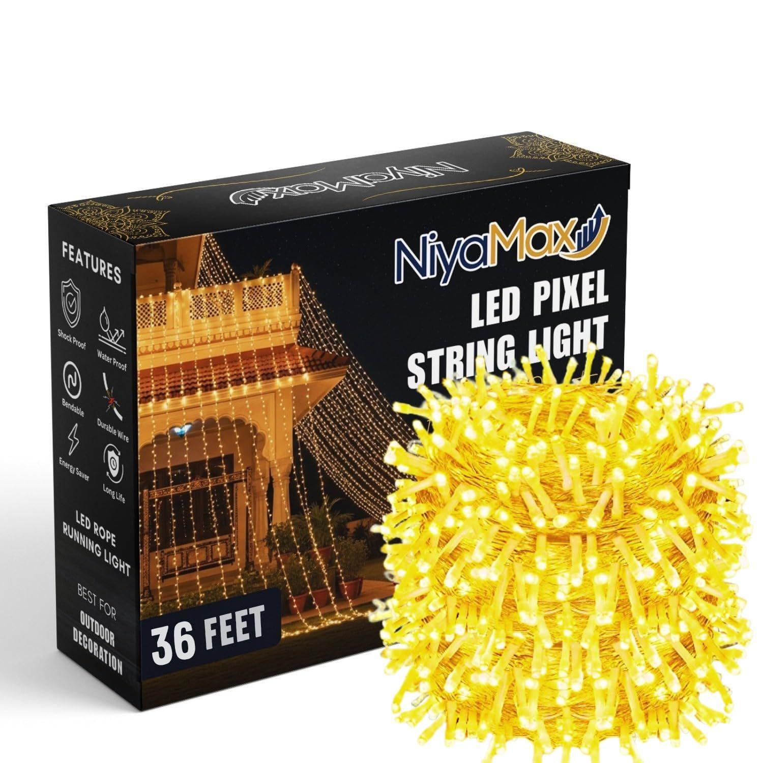 

36 Feet LED Fairy String Lights – 36 Bulbs on Waterproof Copper Wire | Decorative Lights for Bedroom, Garden,Diwali & Christmas Home Decoration