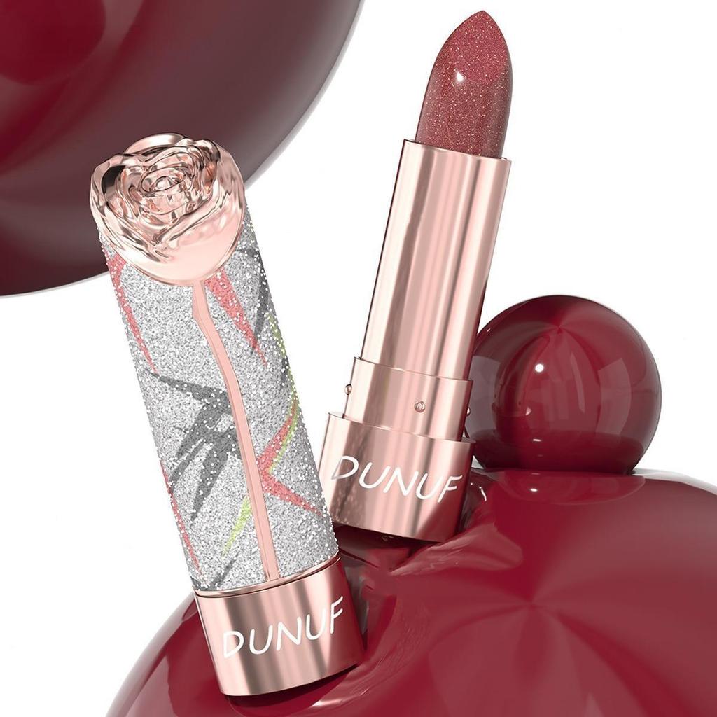 Rossetto Perlato Metallizzato ad Alta Lucentezza per Donna Lucidalabbra Solido Impermeabile Resistente alle Macchie Lunga Tenuta Glitterato Rossetto Diamante