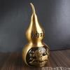 Brass Unicorn Gourd Ornament Handicrafts Living Room Opening Copper Gourd Hollow Large Lucky Nafu Gourd