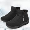 Winter Thick Warm Cotton Shoes with High Top Solid Color Simple Comfortable Anti Slip Wear-resistant Men's Snow Boots
