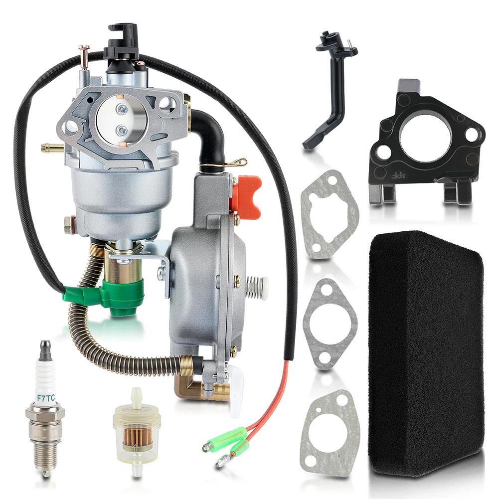 Für Heim-Notstromversorgung Zweistoffvergaser Verlängert die Lebensdauer des Motors Passt für Generatoren von 4,5 kW bis 10 kW Flexibler Kraftstoffwechsel