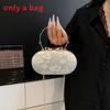 Borsa a Pochette da Sera in PU con Catena Metallizzata e Chiusura a Serratura per Uso Quotidiano