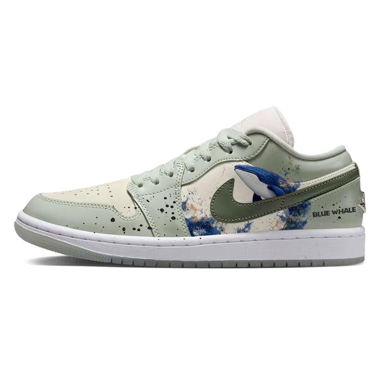 

Jordan Air Jordan 1 Vintage Basketball Shoes Women s Low Top White/Green HF4078-100(Team56-) 36