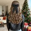 Sweet Cool Heart Lace Bowknot Hair Clip Handmade Silk Ribbon Comfortable Secure Barrettes For Women Black Red White