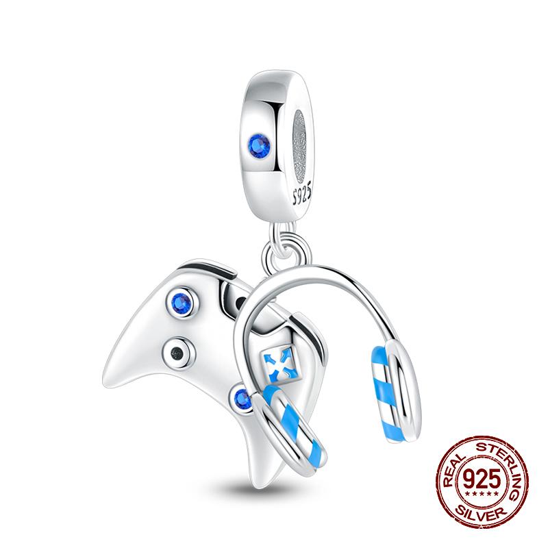 100% Copper Guitar Sax Headphones Musical Instrument Charms Beads Fit Pandachoriginal Bracelets Diy Jewelry