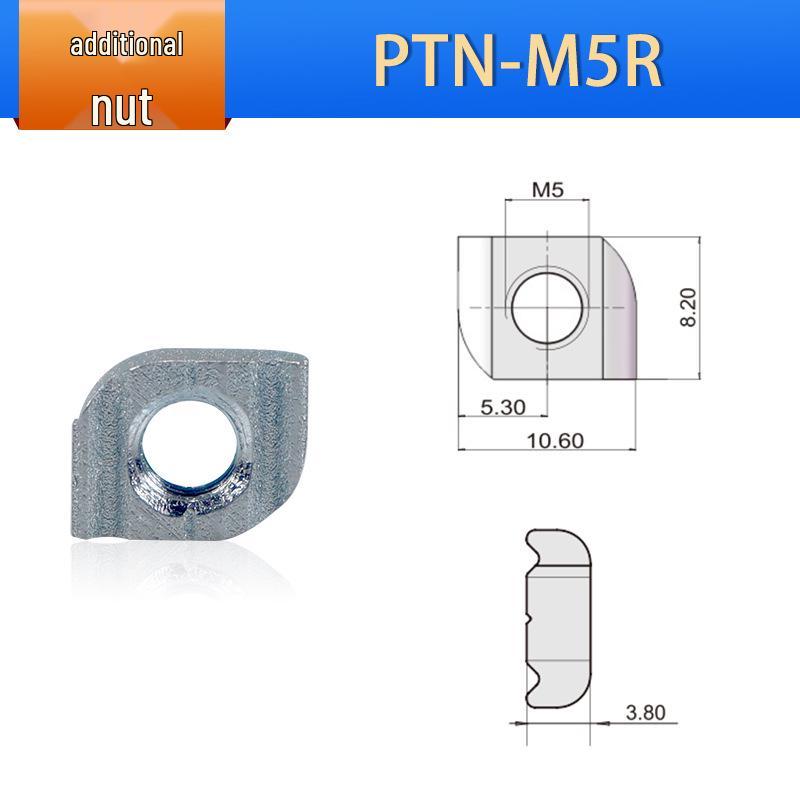 Leidun Euro Standard Aluminum Profile T-Nut Slider PTN-M4-M6, High Wear Resistance.