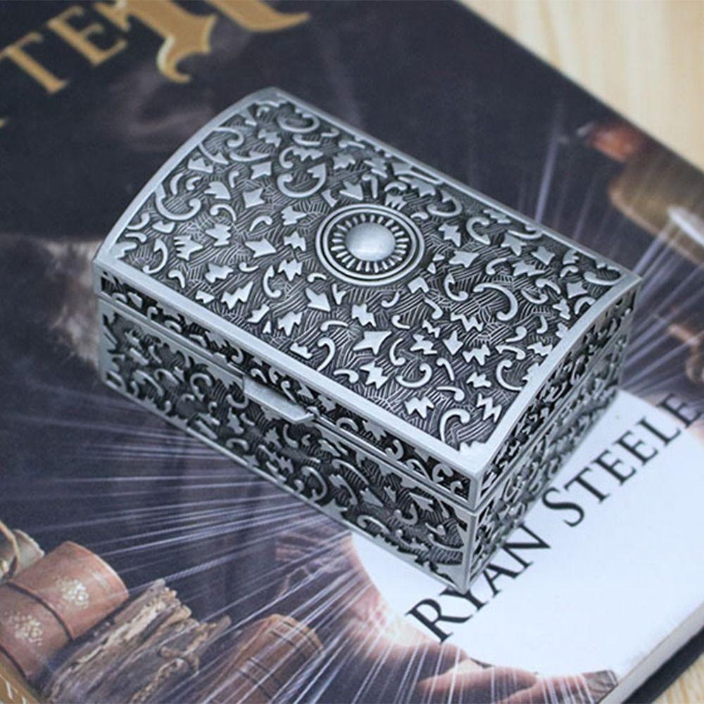 European Style Jewelry Box Vintage Treasure Chest Case Creative Trinket Storage Box  Earrings