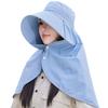 Wide Brimmed Sun Hat For Women Lady Adjustable Breathable Fabric Sun Protection Outdoor Fishing Hat Beach Travel