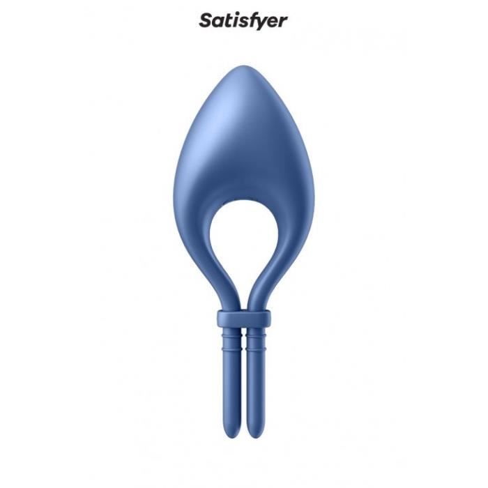 Cockring - Satisfyer - Bullseye - Vibrant - Réglable - Bleu
