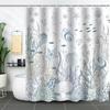 Shower Curtain Waterproof And Mildew-Proof Digital Printing Starfish Shell Shower Curtain Bathroom Partition Curtain Free Punching