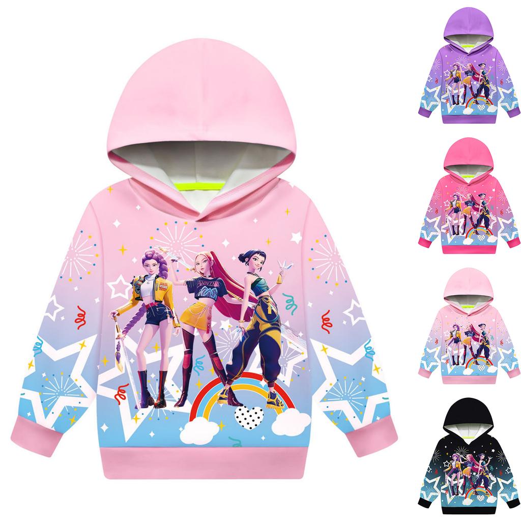 Dětské volné mikiny s dlouhým rukávem, halenka, ležérní móda, jednobarevný pulovr s kapucí, top s kapsou