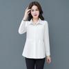 Camicie dolci slim da ufficio a maniche lunghe da donna primaverili autunnali Camicia da donna con torta in tinta unita