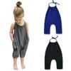 European & American Style Sleeveless Black Romper for Kids