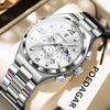 Luxury Man Quartz Watch Waterproof Luminous Date Chronograph Stainless Steel Men's Watches Relogio Masculino
